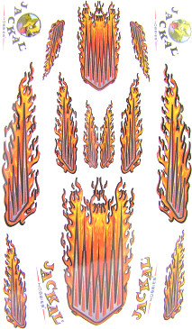 pinewood decals flames